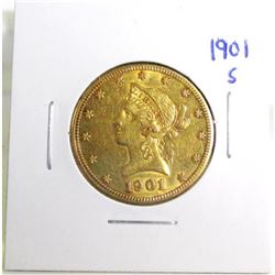 1901 S $ 10 Gold Liberty