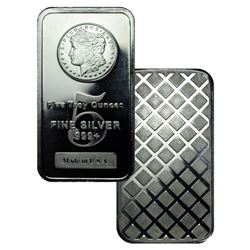 5 oz Silver Bar- Morgan Design