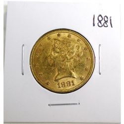 1881 $ 10 Gold Liberty