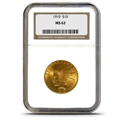 1910 MS 62 NGC $ 10 Gold Indian