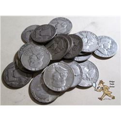 20 pcs. Franklin Half Dollars - 90% Silver