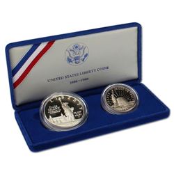 1986 USA Statue of Liberty 2 coin Set