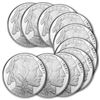 Image 1 : 10 pcs. 1 oz. Buffalo Design Silver Round Lot