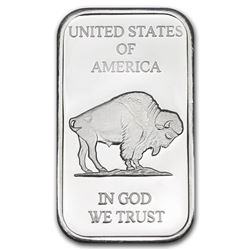 1 oz Silver Buffalo Silver Bar