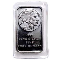 5 oz. Silver Buffalo Design Silver Bar .999 pure