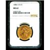 Image 1 : 1886 S MS 62 NGC Slab $10 Gold Liberty