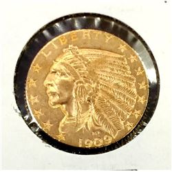 1909 D $ 5 Gold Indian