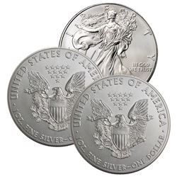 Lot of (3) Random Date  US Silver Eagles