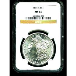 1881 S MS 63 NGC Slab Morgan Dollar