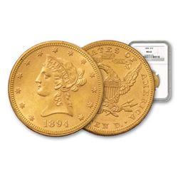 1894 MS 62 NGC or PCGS $ 10 Gold Liberty