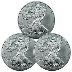 (3) 2015 US Silver Eagles -