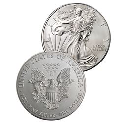 (2) Random Date US Silver Eagles