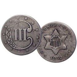 1852 THREE Cent Nickel