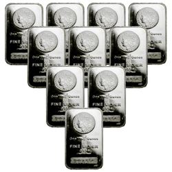 (10) Morgan Design Silver Bars