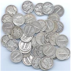 (50) Mercury Dimes 90% Silver