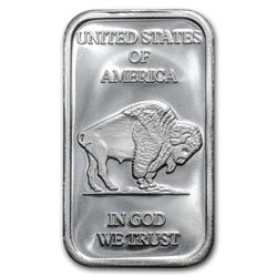 1 oz. Silver Buffalo Design Silver Bar - .999 Pure