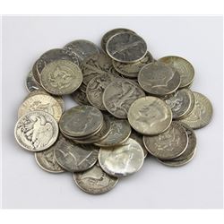 40 pcs- Mixed Type Half Dollars -90% Silver