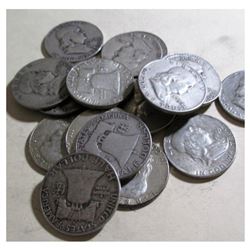 (20) Franklin Half Dollars -90% Silver