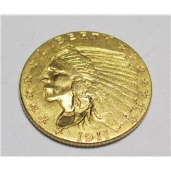 $2.5 Gold Indian XF AU Grade