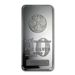 10 oz. Walking Liberty Bar -.999 Pure