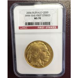 2006 MS 70 PERFECT NGC $50 Gold Buffalo