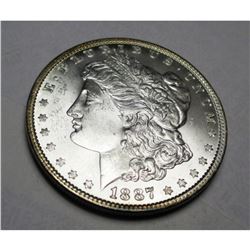 1887 P BU Morgan Silver Dollar