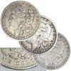 Image 1 : 1882,3,4 S Mint Morgan Silver Dollars - VG Plus