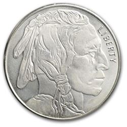 A 1 oz Private Mint Buffalo Silver Round