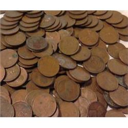 Lot of 500 Wheat Cents- Steels too!