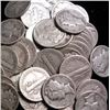Image 1 : Lot of 100 Mercury SIlver Dimes 90%-Various