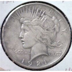1921 peace Silver Dollar First Year-