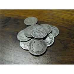 Lot of 10 Barber Dimes
