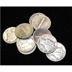 Lot of 10 Mercury Dimes 1930s
