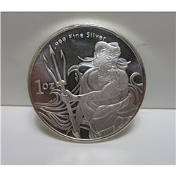 1 oz Silver Neptune Design Round .999 Pure