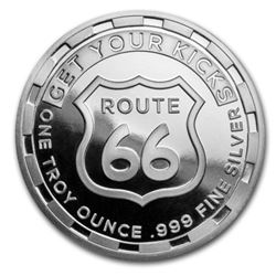 1 oz. Route 66 Silver Round - .999 Pure