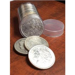 20 pcs. Random Date Morgan Silver Dollars in Tube