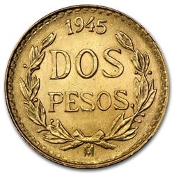 1945 DOS PESO Mexican Gold Coin