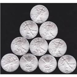 Lot of 10 Silver Eagles