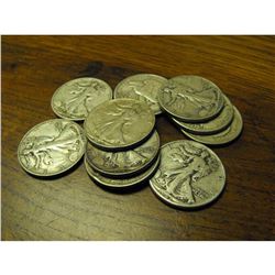 Lot of (10) Walking Liberty Halves