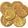 Image 1 : Random Date $ 2.5 Indian Gold Coin- VG-AU (1coin)