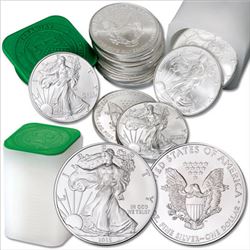 (40) US Silver Eagles Random Dates 2 rolls