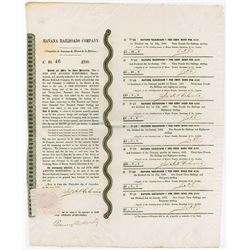 Havana Railroads Company, 7 Per Cent Loan, 1850, Paris emission.