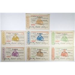 Hannoversche Maschinenbau Actien Gesellschaft. 1923. Septet of Issued Notgeld.