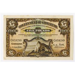 Government of Gibraltar, 1942, 1934 Ordinance, 1938-42 Banknote Issue.
