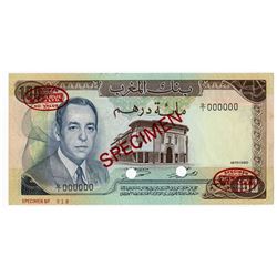 Bank of Morocco. 1970. Specimen Note.