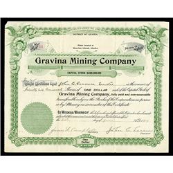Gravina Mining Co. 1897 Issued Stock.