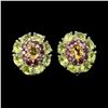 Image 1 : Natural Citrine Peridot Rhodolite Earrings