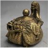 Image 10 : Antique Fengshui Brass  Dragon Turtle Tortoise Wine Pot