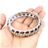 Image 2 : Natural Peridot Amethyst Rhodolite Garnet Bangle