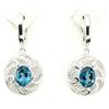 Image 1 : Natural London Blue Topaz Earrings